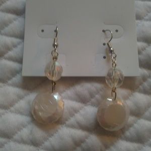 White Dangle Earrings
